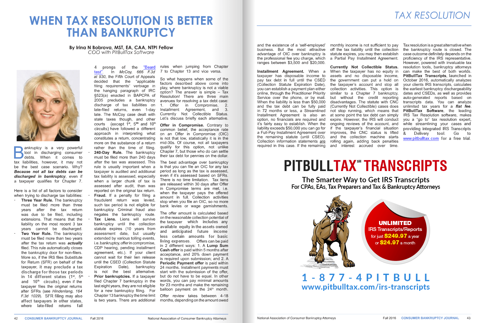 When Tax Resolution Is Better Than Bankruptcy