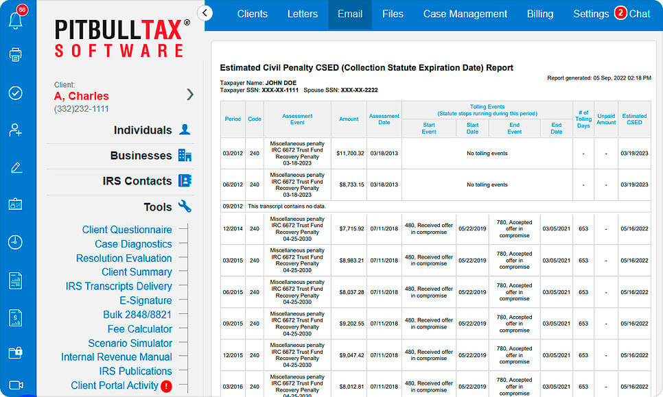 Picture of a CSED report