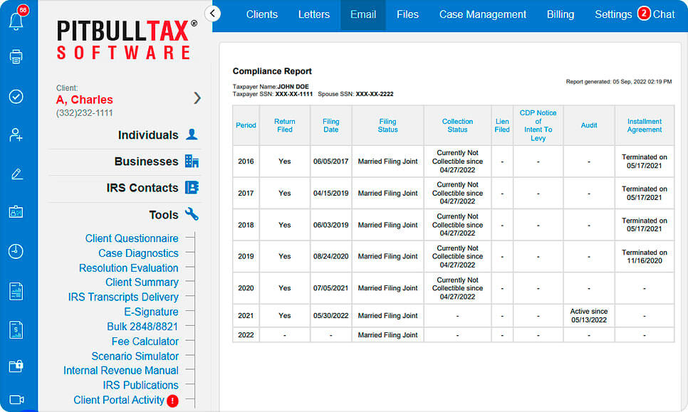 Picture of a federal compliance report